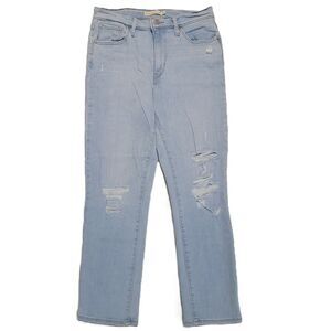 Levis 724 Womens 29 (28x25.5) Jeans High Rise Straight Crop Stretch Blue Denim